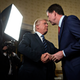 President Donald Trump shakes hands with James Comey, then director of the FBI, in the Blue Room of the White House on Jan. 22, 2017, in Washington, D.C.